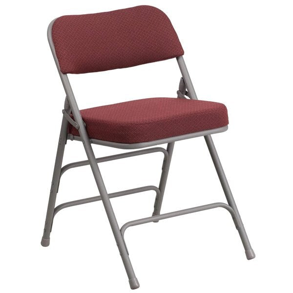Burgundy Fabric Folding Chair