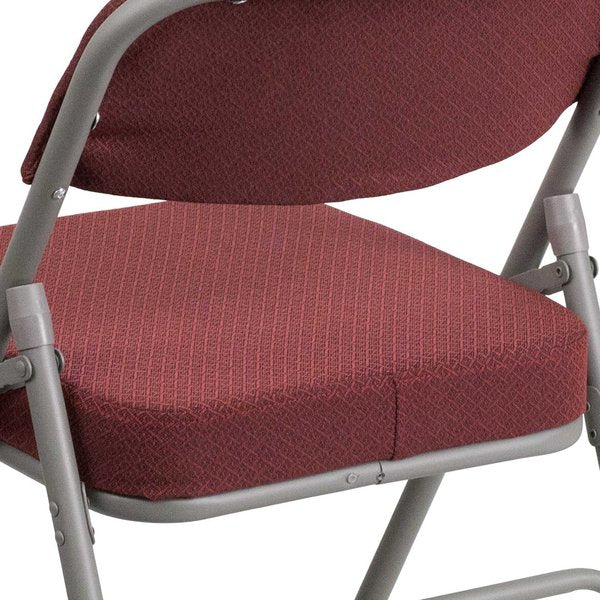 Burgundy Fabric Folding Chair