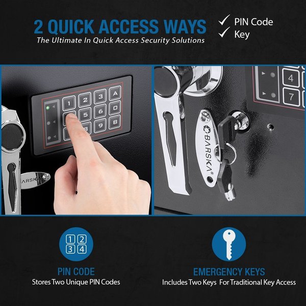 Depository Safe, with Digital Keypad with Key Backup 51 lb, 2.3 cu ft