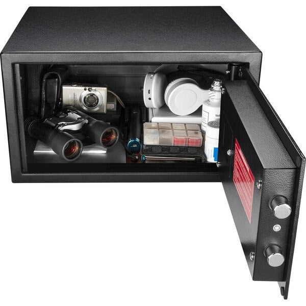 Security Safe, 0.99 cu ft, 25 lb, Biometric Keypad Lock