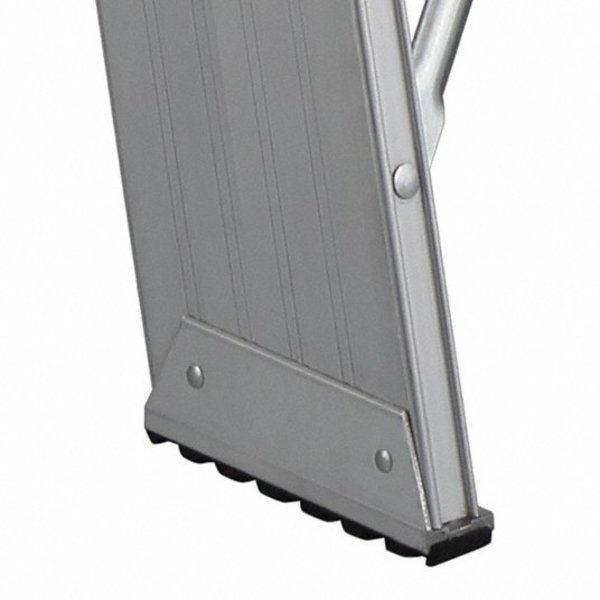 2 Steps, Aluminum Step Stand, 375 lb. Load Capacity, Silver, Standards: ANSI