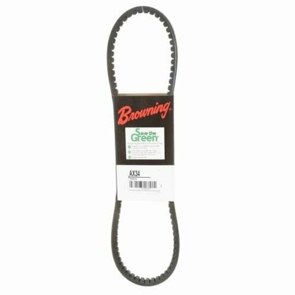 AX34 Cogged V-Belt, 1 Ribs