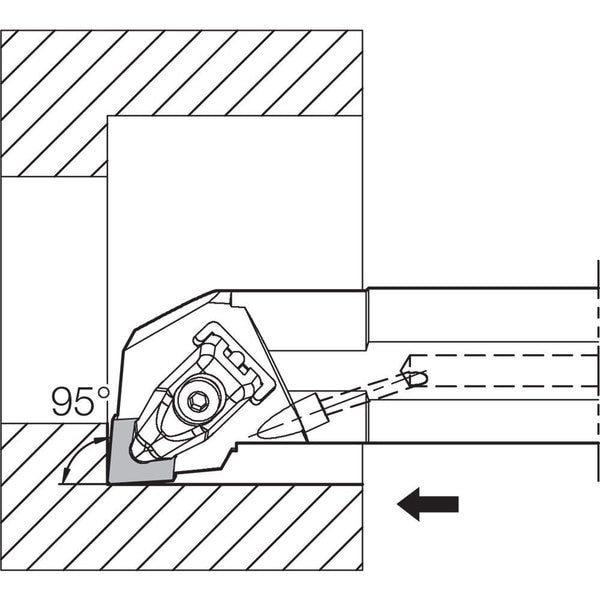 Boring Bar, Negative Rake, Right-Hand