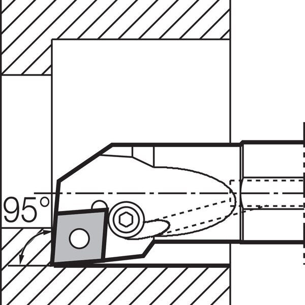 Boring Bar, Negative Rake, Right-Hand