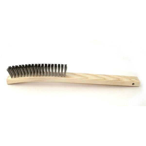 B49S Curved Handle Scratch Brush, .006SS. 4X19, 1
