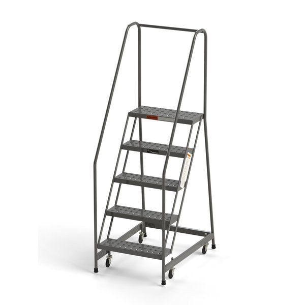 Industrial Rolling Ladder, 5 Steps, 16
