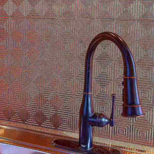 Fasade 18in x 24in Miniquattro Antique Bronze Backsplash Panel 5pk