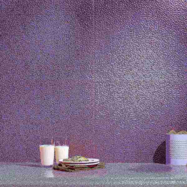 Fasade 18in x 24in Hammered Galvanized Steel Backsplash Panel 5pk