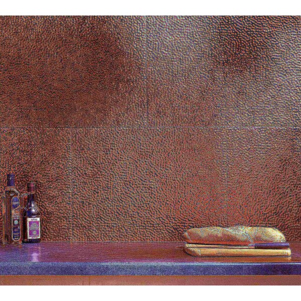 Fasade 18in x 24in Hammered Antique Bronze Backsplash Panel 5pk