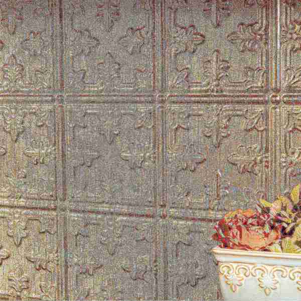Fasade 18in x 24in Traditional 10 Vintage Metal Backsplash Panel 5pk