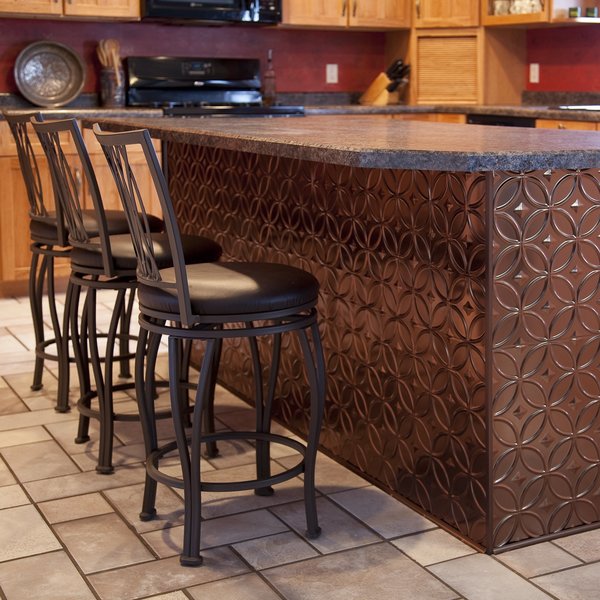 Fasade 18in x 24in Rings Oil Rubbed Bronze Backsplash Panel 5pk