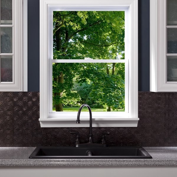 Fasade 18in x 24in Lotus Smoked Pewter Backsplash Panel 5pk