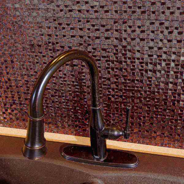 Fasade 18in x 24in Terrain Moonstone Copper Backsplash Panel 5pk