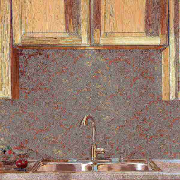 Fasade 18in x 24in Monaco Copper Fantasy Backsplash Panel 5pk