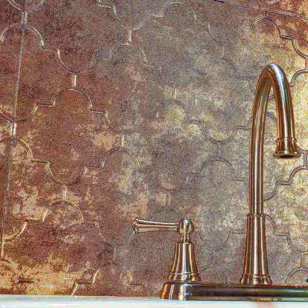 Fasade 18in x 24in Monaco Bermuda Bronze Backsplash Panel 5pk