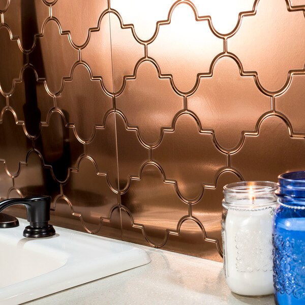 Fasade 18in x 24in Monaco Oil Rubbed Bronze Backsplash Panel 5pk