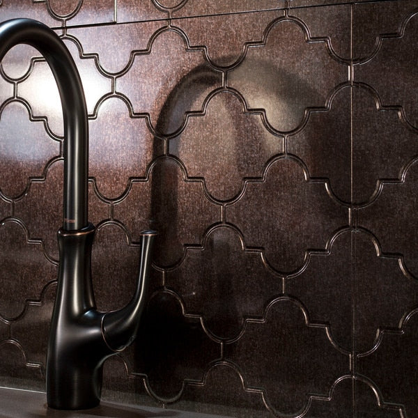 Fasade 18in x 24in Monaco Smoked Pewter Backsplash Panel 5pk