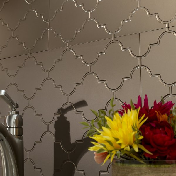 Fasade 18in x 24in Monaco Argent Bronze Backsplash Panel 5pk