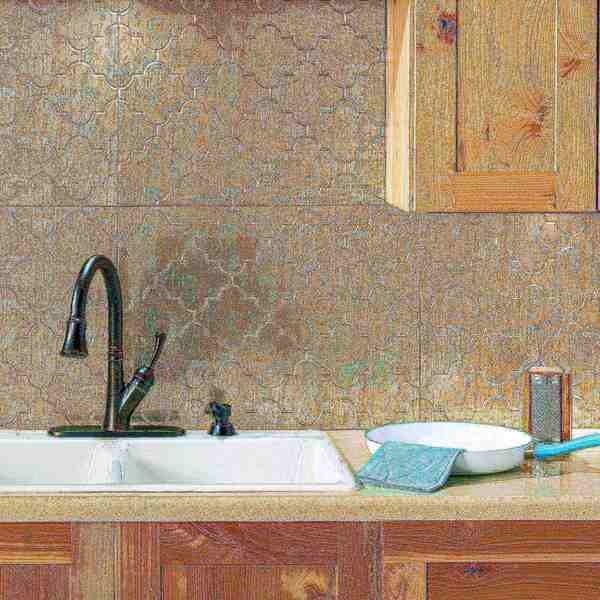 Fasade 18in x 24in Monaco Vintage Metal Backsplash Panel 5pk