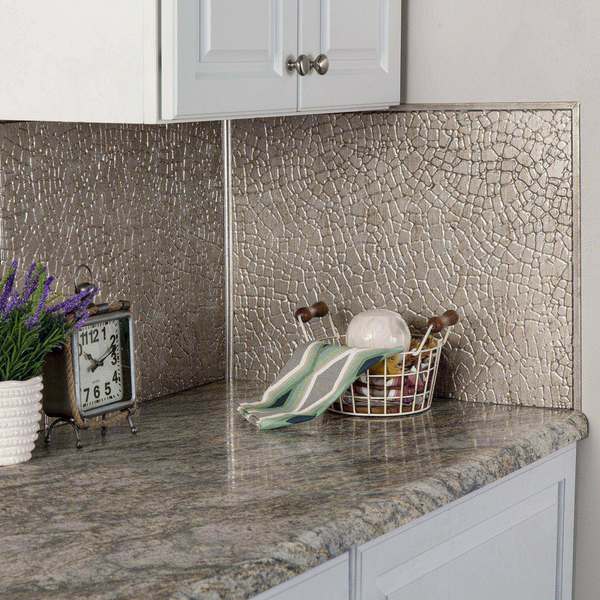Fasade 18in x 24in Safari Vintage Metal Backsplash Panel 5pk