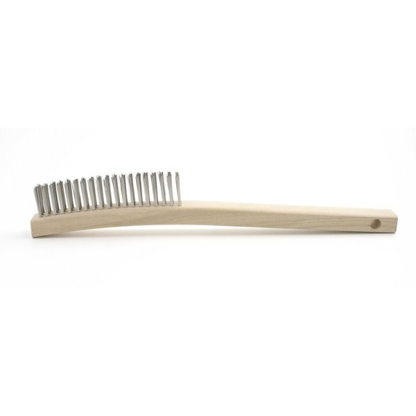 B740SS Curved Handle Scratch Brush, .012SS, 3X19, 1.125