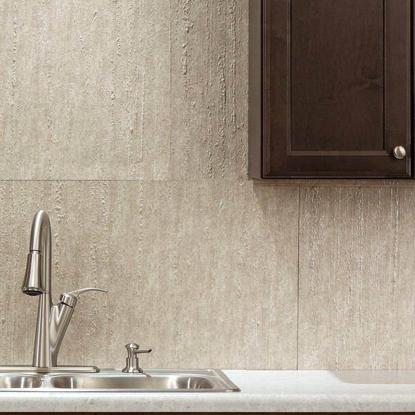 Fasade 18in x 24in Rain Batique Cream Backsplash Panel 5pk