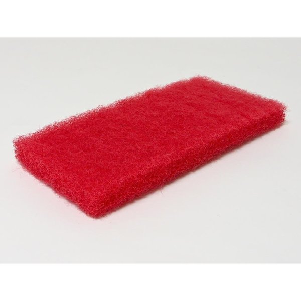 Scrubbing Pad Red, Medium Duty, PK 20