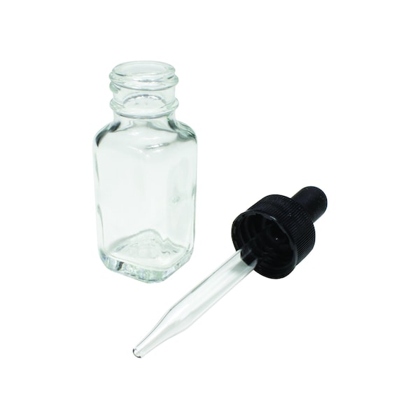 Bottles with Dropper, Square, Flin, PK12