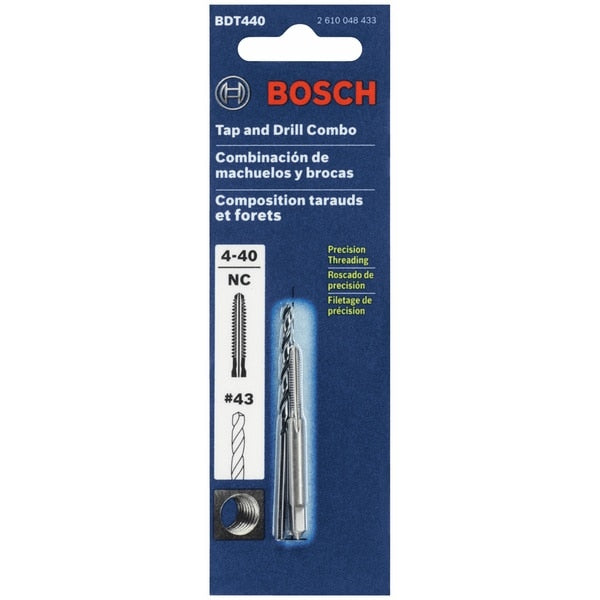 Tap, No. 43 Drill Bit Combo 4-40