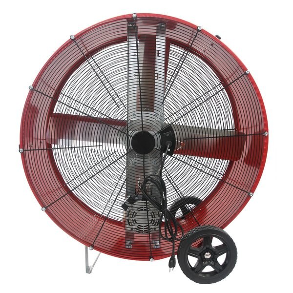 Barrel Fan, Air Mover, Air Circulator 36 in. Non-Oscillating, 120 V, 7,300 / 10,200 CFM
