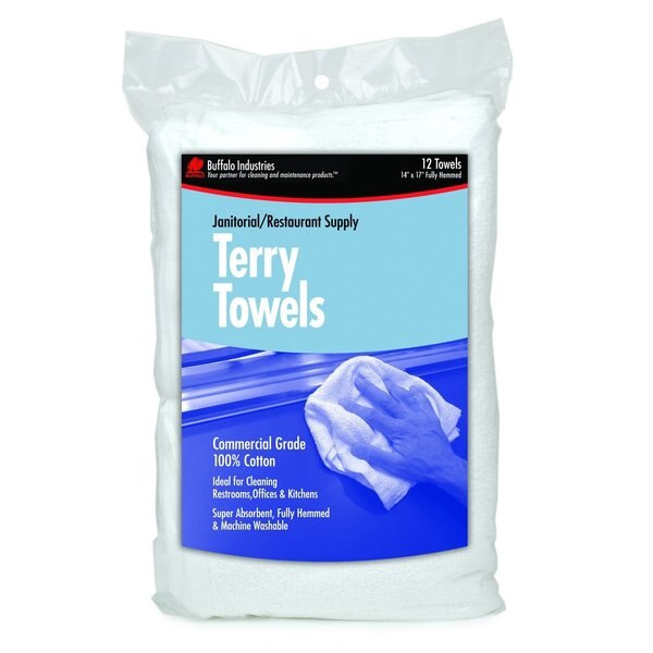Janitorial Terry Towel Bg, PK3