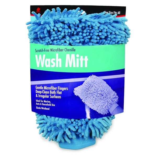 Microfiber Blue Chenille Wash Mitt