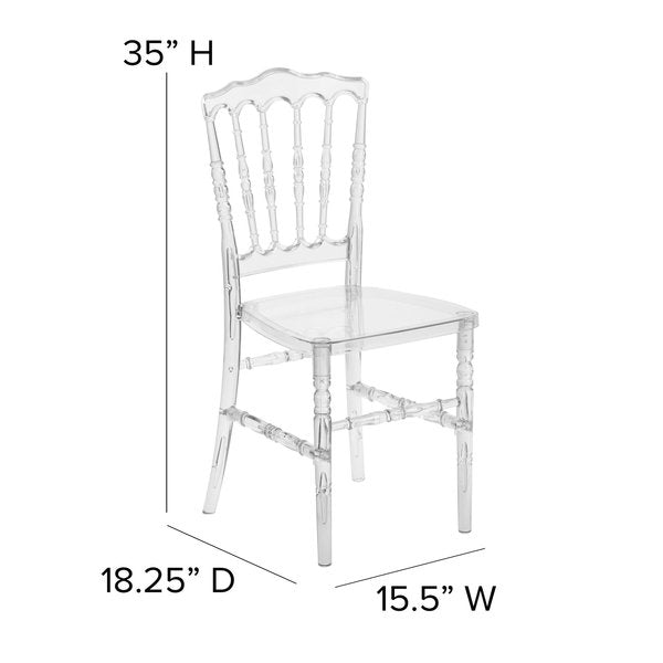Stacking Chair, Crystal Ice, Napoleon