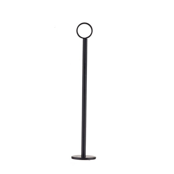 Blk Ctd Metal Card Hldr, Flat Btm, 12