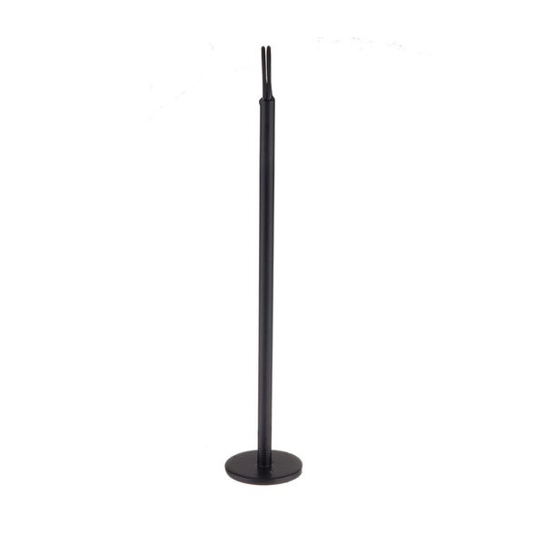 Blk Ctd Metal Card Hldr, Flat Btm, 12