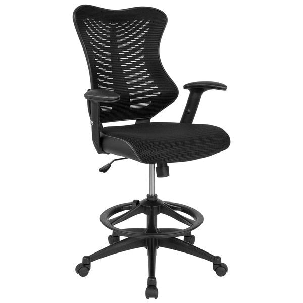 Drafting Chair, Mesh, Black
