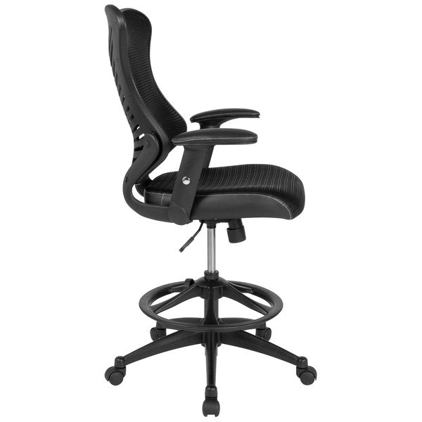 Drafting Chair, Mesh, Black