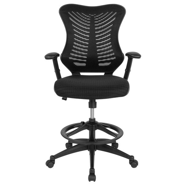 Drafting Chair, Mesh, Black