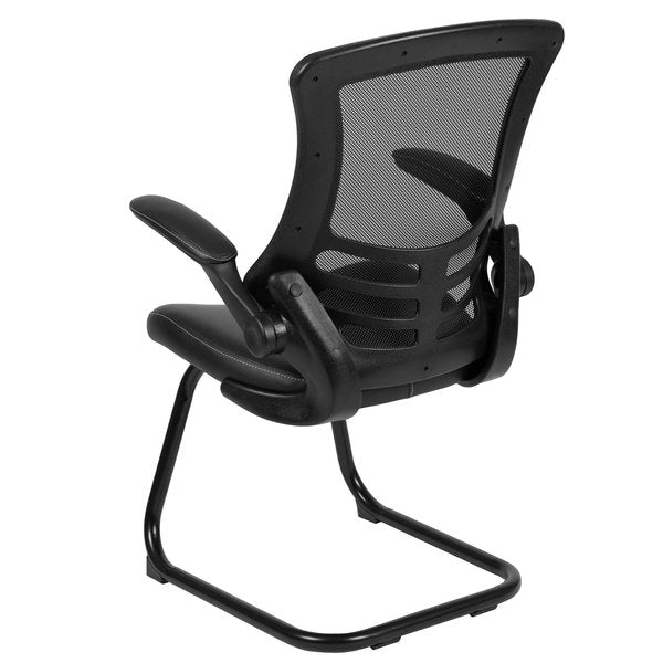 Black Mesh/Leather Side Chair