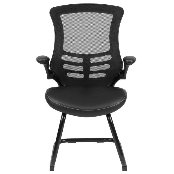 Black Mesh/Leather Side Chair