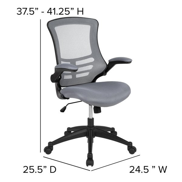 Mid-Back Dark Gray Mesh Ergonomic Task Desk Chair