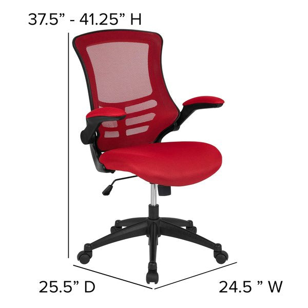 Mesh Ergonomic Chair, Red Mesh