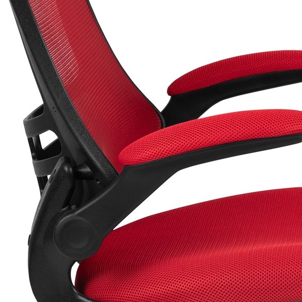 Mesh Ergonomic Chair, Red Mesh
