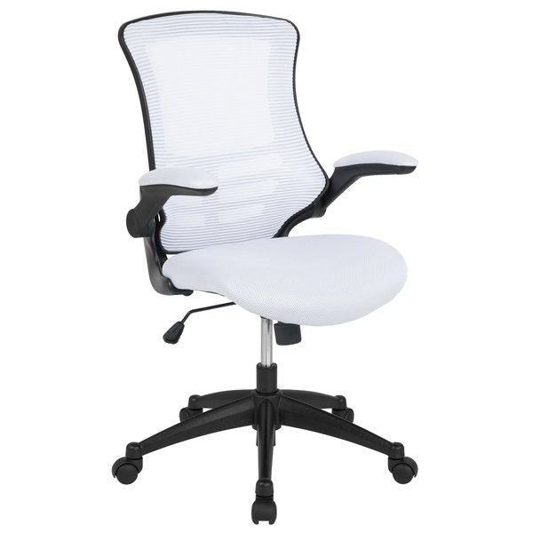 Desk Chair, Foam, Mesh, Metal, Plastic, Plywood, White Mesh