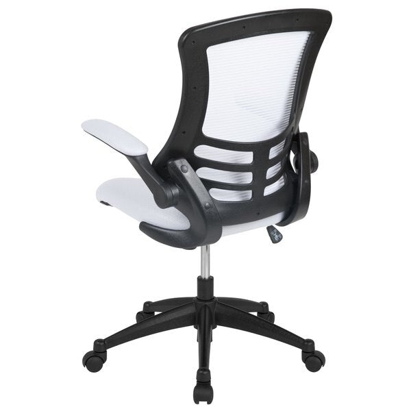 Desk Chair, Foam, Mesh, Metal, Plastic, Plywood, White Mesh