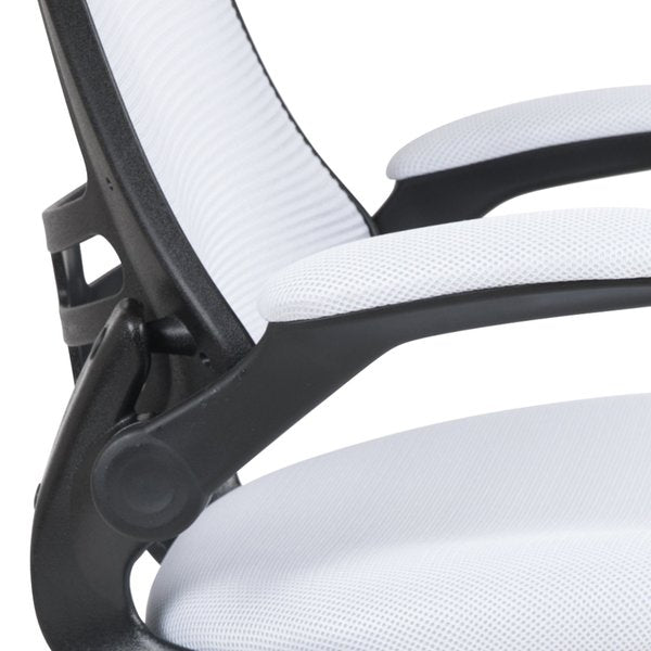 Desk Chair, Foam, Mesh, Metal, Plastic, Plywood, White Mesh
