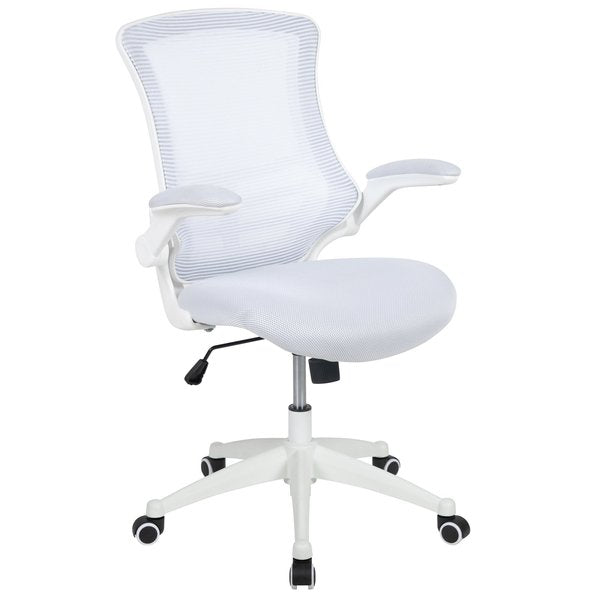 Desk Chair, Mesh, White Mesh/White Frame