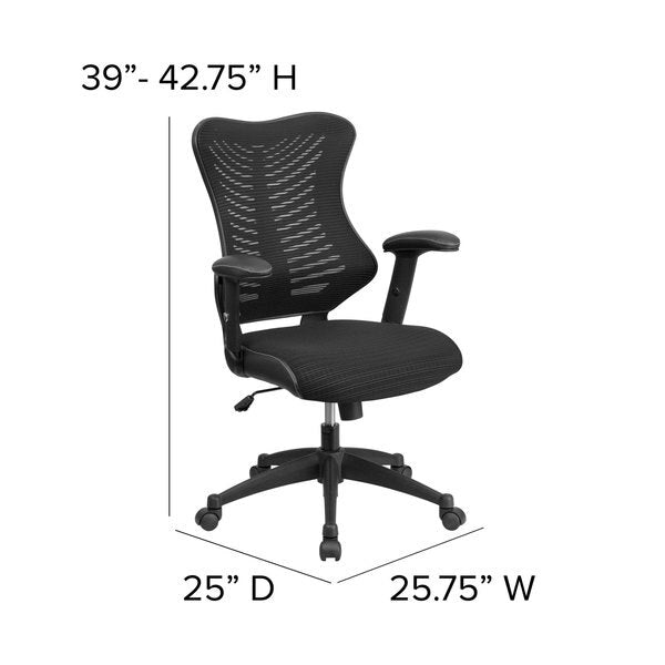 Contemporary Chair, Mesh, 17-1/2