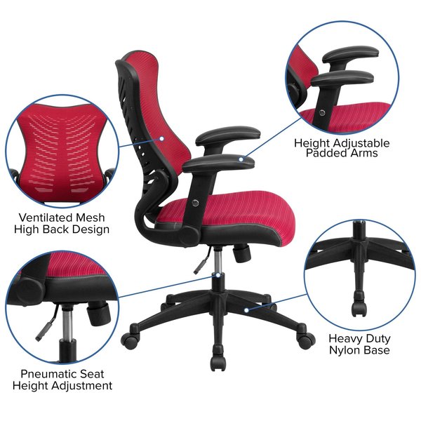 Contemporary Chair, Mesh, 17-1/2