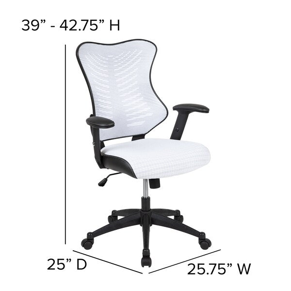 White Mesh High Back Chair